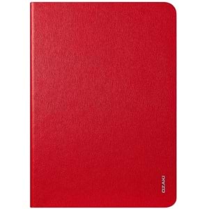 Ozaki Smart Slim iPad 6. Nesil (2018) A1893 ve A1954 için Kılıf Uyku Modlu, Kırmızı