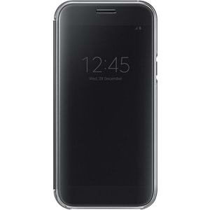 Samsung Galaxy A7 2017 Clear View Cover Akıllı Kılıf, Siyah