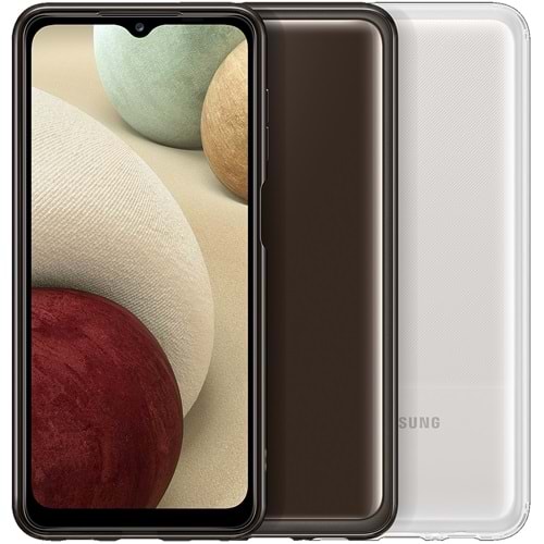 Samsung Galaxy A12 Soft Clear Cover Yumuşak Şeffaf Kılıf EF-QA125T