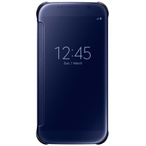 Samsung Galaxy S6 Clear View Cover Akıllı Kılıf, Siyah EF-ZG920BBEGWW
