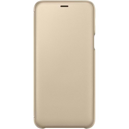 Samsung Galaxy A6+ Plus Flip Wallet Kapaklı Cüzdan Kılıf, Gold EF-WA605CFEGWW