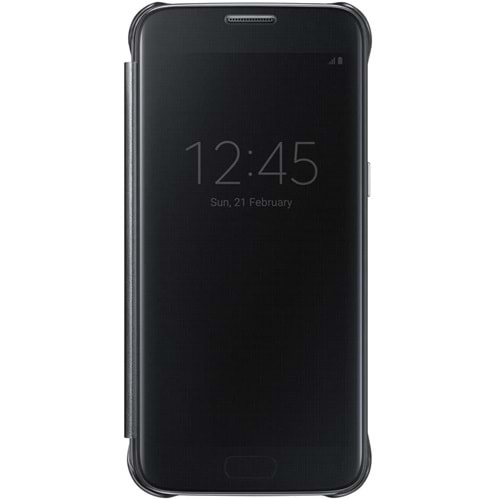Samsung Galaxy S7 G930 için Clear View Cover Akıllı Kılıf, Siyah EF-ZG930CBEGWW