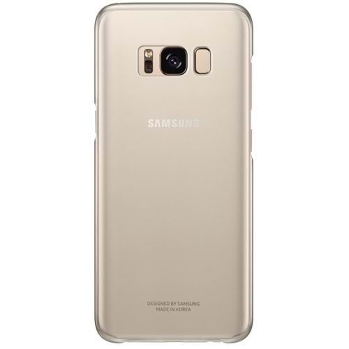 Samsung Galaxy S8 Clear Cover Şeffaf Kılıf, Gold (Samsung Türkiye Garantli)