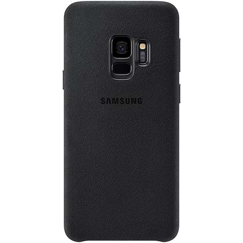 Samsung Galaxy S9 Alcantara Süet Deri Kılıf, Siyah (Samsung Türkiye Garantili)