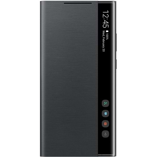 Samsung Galaxy Note20 için Clear View Kapaklı Kılıf, Siyah EF-ZN980CBEGTR