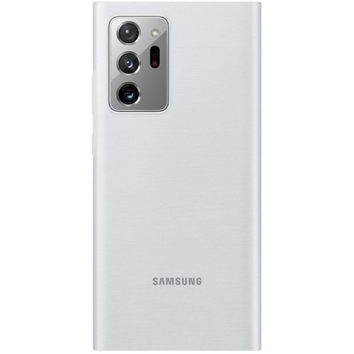 Samsung Galaxy Note 20 Ultra LED View Kapaklı Kılıf, Gümüş EF-NN985PSEGTR