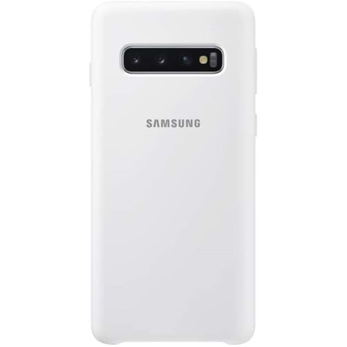Samsung Galaxy S10 Silikon Cover Kılıf, Beyaz EF-PG973TWEGWW