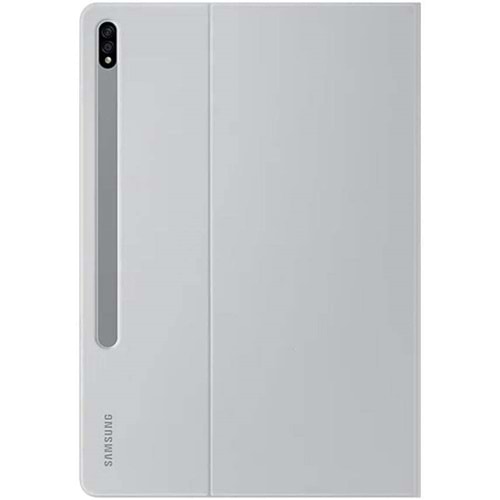 Samsung Galaxy Tab S7+ Plus (SM-T970) Book Cover Kapaklı Kılıf, Gümüş EF-BT970PJEGEU