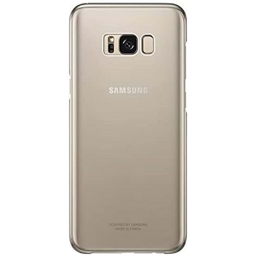 Samsung Galaxy S8+ Plus Clear Cover Şeffaf Kılıf, Gold EF-QG955CFEGWW