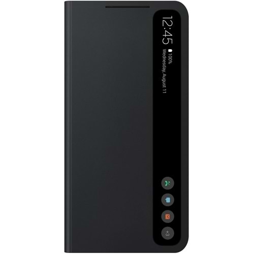 Samsung Galaxy S21 FE için Smart Clear View Kapaklı Kılıf, Siyah EF-ZG990CBEGTR