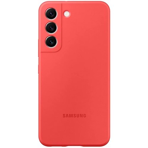 Samsung Galaxy S22 Silikon Kılıf, Kırmızı Silicone Cover EF-PS901