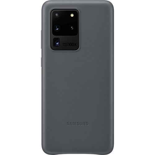 Samsung Galaxy S20 Ultra için Deri Kılıf Lether Cover, Gri EF-VG988LJEGWW