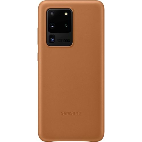 Samsung Galaxy S20 Ultra için Deri Kılıf Lether Cover, Taba EF-VG988LAEGWW