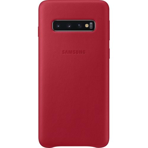 Samsung Galaxy S10 Leather Cover Deri Kılıf, Kırmızı EF-VG973LREGWW