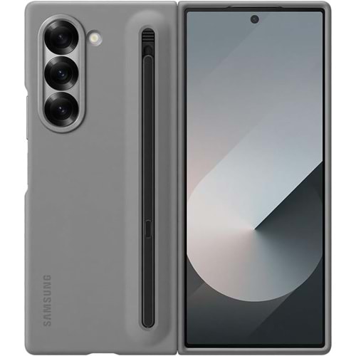 Samsung Galaxy Z Fold6 Spen'li Kalemli Kılıf, Gri OUTLET