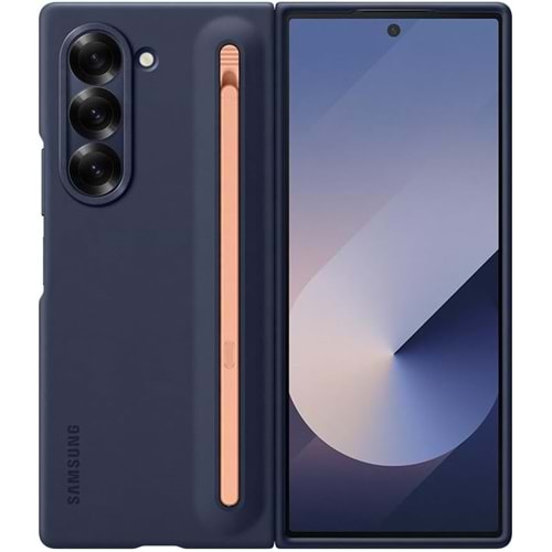 Samsung Galaxy Z Fold6 Spen'li Kalemli Kılıf, Lacivert OUTLET