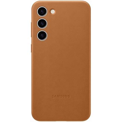 Samsung Galaxy S23+ Plus için Hakiki Deri Kılıf, Kahverengi Lether Cover EF-VS916L