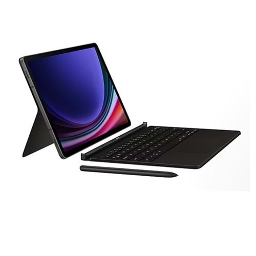 Samsung Galaxy Tab S9, S9 FE, S10, S10 FE, S10 Lite Klavyeli Mousepadli Kılıf AI Key, Siyah EF-DX725
