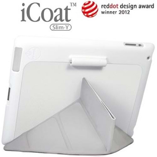 Ozaki icoat 360 iPad 2, 3. ve 4. Nesil (A1395, A1416 ve A1458) için Kılıf ve Stand, Beyaz
