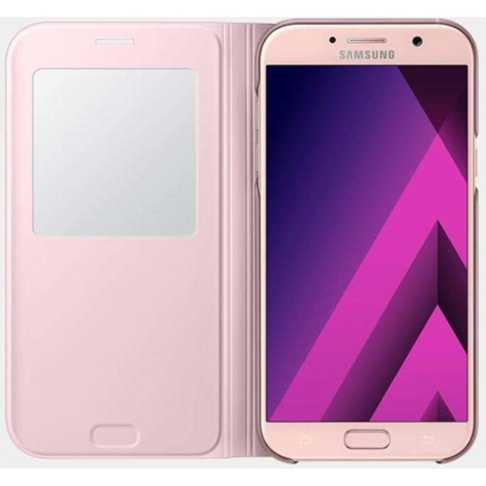 Samsung Galaxy A7 2017 S-View Standing Cover Pencereli Kılıf