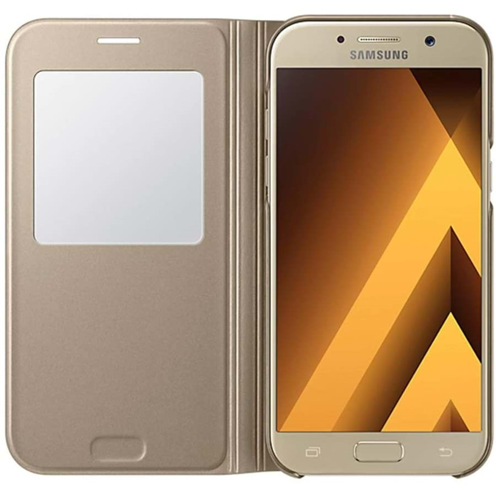 Samsung Galaxy A7 2017 S-View Standing Cover Pencereli Kılıf