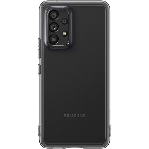 Samsung Galaxy A53 5G Soft Cover Yumuşak Şeffaf Kılıf, Siyah EF-QA536T