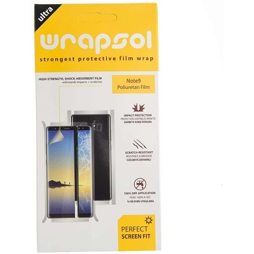 Wrapsol Samsung Galaxy Note 9 Ön | Arka Ekran Koruyucu Poliuretan