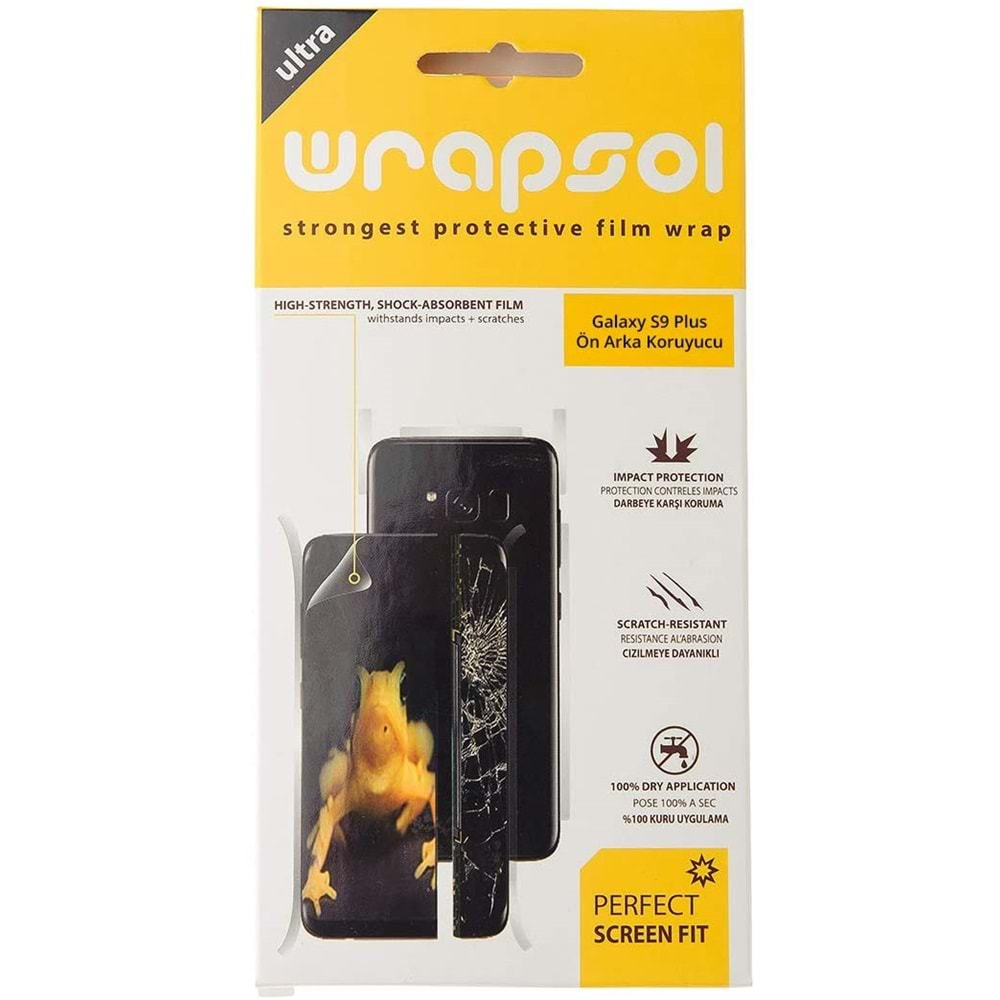 Wrapsol Samsumg Galaxy S9+ Plus Ön | Arka Ekran Koruyucu Poliuretan