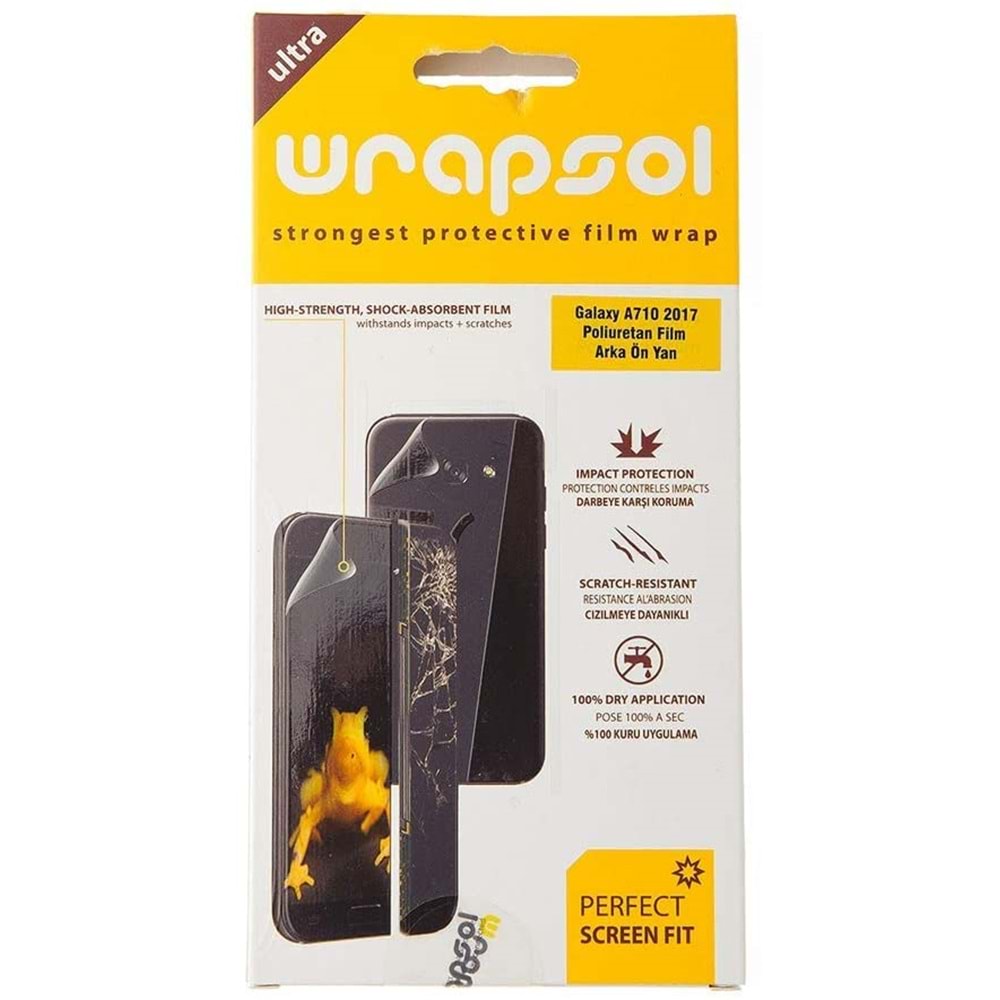 Wrapsol Samsumg Galaxy A7 2017 Ön | Arka Ekran Koruyucu Poliuretan