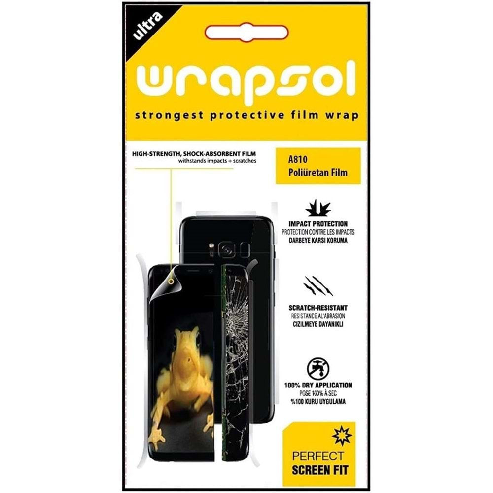 Wrapsol Samsumg Galaxy A8 2016 Ön | Arka Ekran Koruyucu Poliuretan