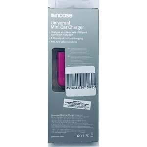 Incase Universal Mini Araç Şarj Cihazı 2.1A Hızlı Şarj USB Port
