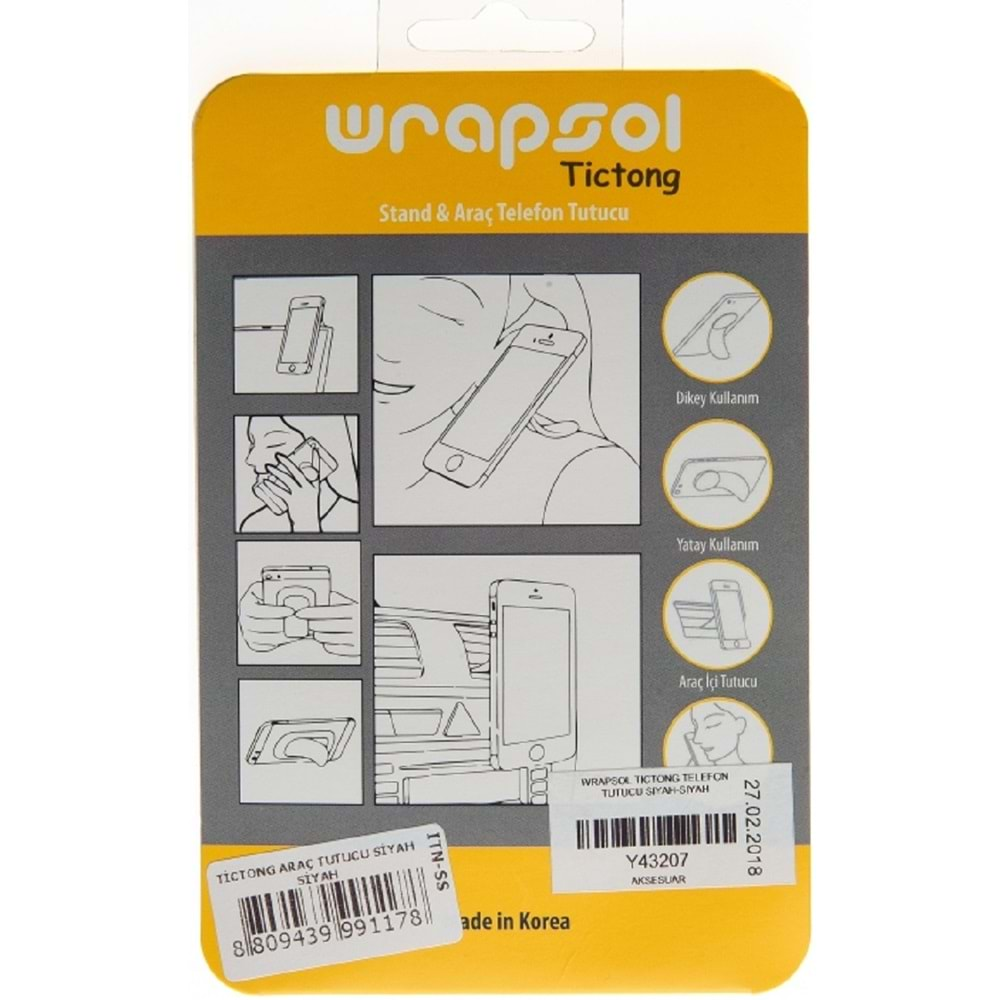 Wrapsol Tictong Telefon Tutucu, Siyah