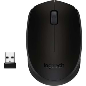 Logitech M171 USB Alıcılı Kablosuz Mouse, Siyah