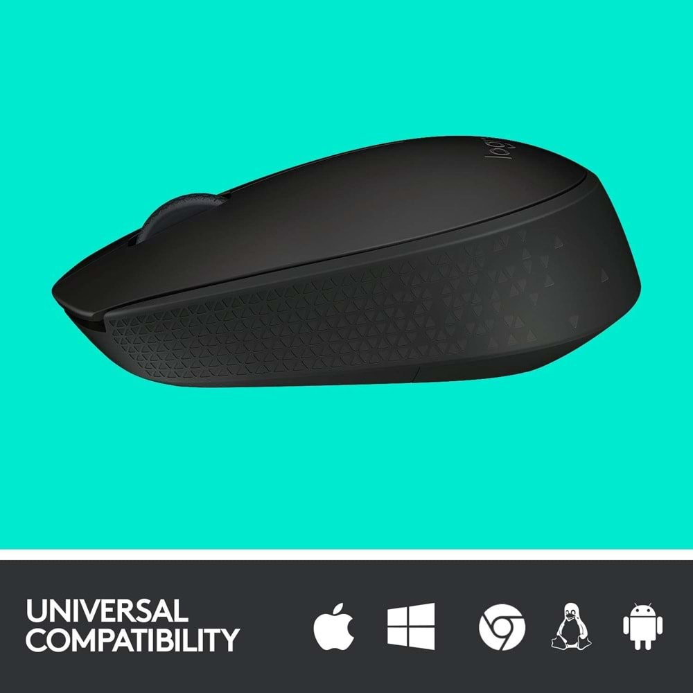 Logitech M171 USB Alıcılı Kablosuz Mouse, Siyah