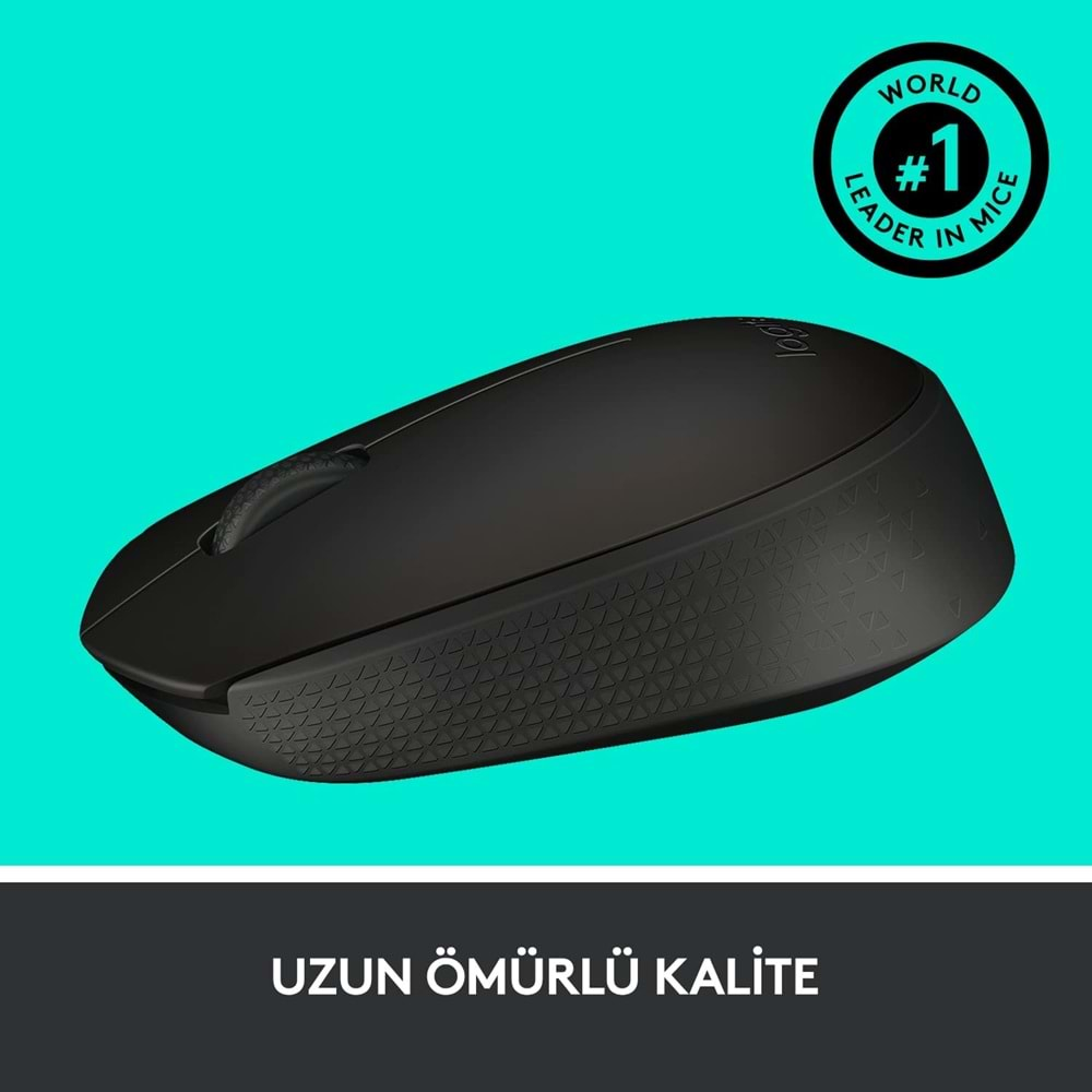 Logitech B170 USB Alıcılı Kablosuz Mouse, Siyah