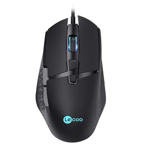 Lenovo Lecoo MG1101 Kablolu RGB LED Aydınlatmalı 6400DPI 8 Tuşlu Gaming Mouse Siyah