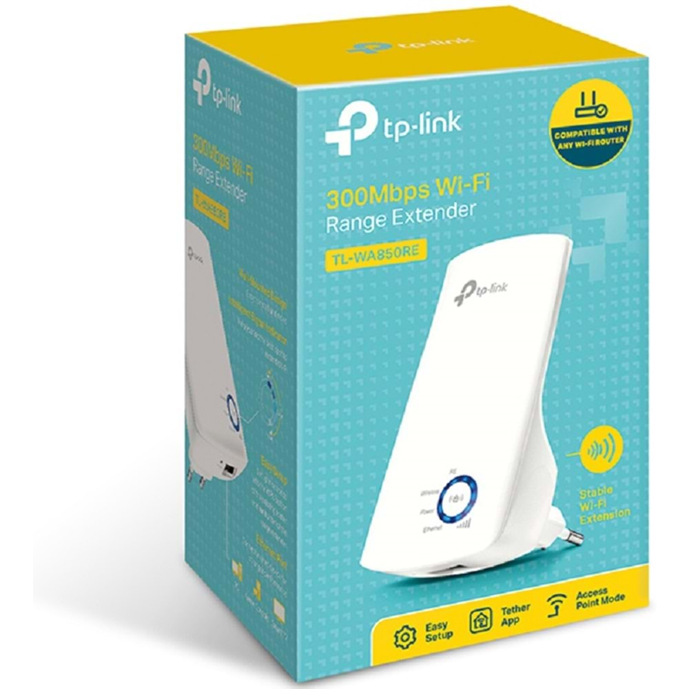 TP-Link TL-WA850RE 300Mbps Kablosuz Menzil Genişletici Wi-Fi Range Extender N300