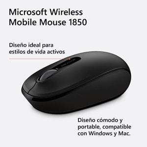 Microsoft Mobile 1850 Kablosuz Mouse U7Z-00003, Siyah