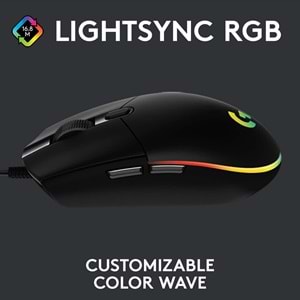 Logitech G203 Lightsync RGB Aydınlatmalı 8.000 DPI Kablolu Oyuncu Mouse, Siyah