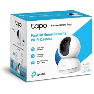 TP-Link Tapo C200 Full HD 1080p Gece Görüşlü 128 GB Micro SD Destekli Wi-Fi Pan Tilt Güvenlik Kamerası