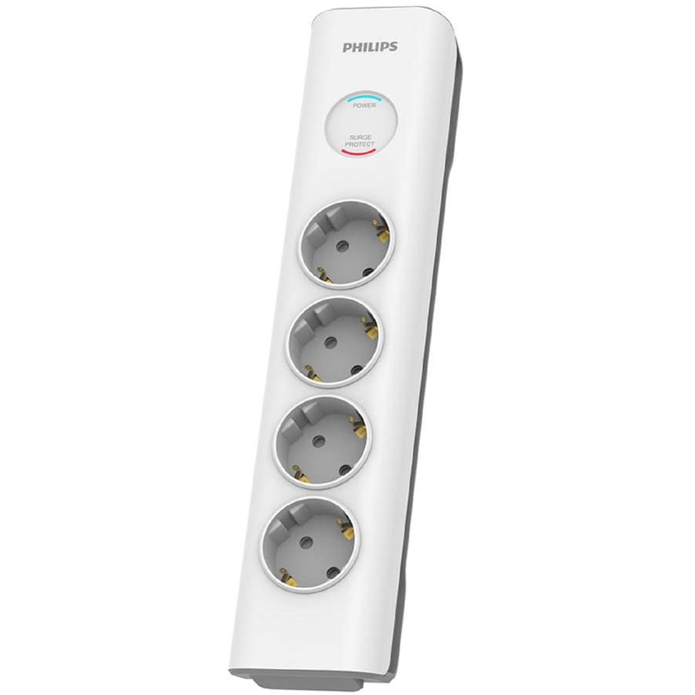 Philips SPN7040 Akım Korumalı Priz 4lü 2mt 600J, 3680W, Beyaz