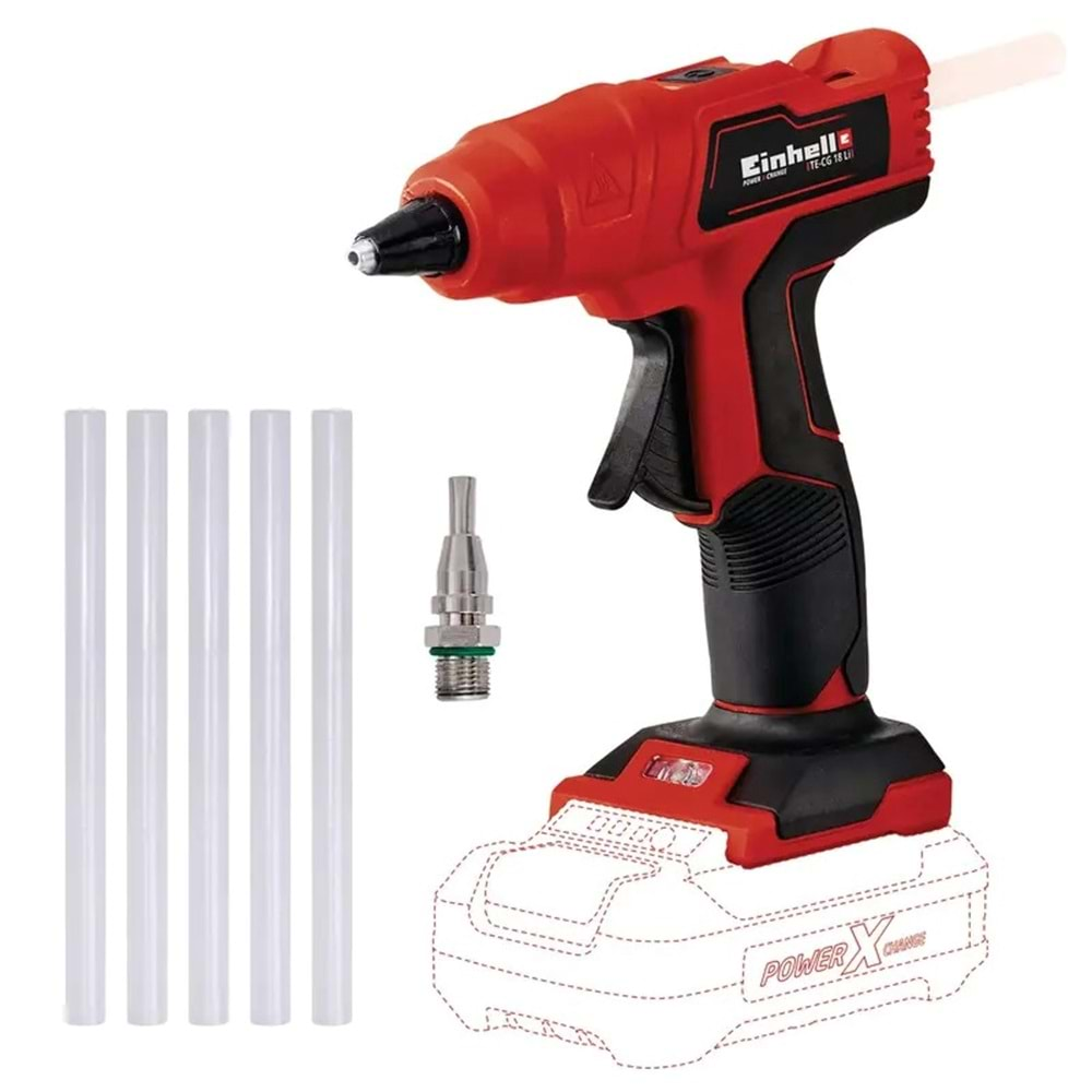 Einhell TE-CG 18 Li Solo Akülü Sıcak Silikon Mum Tabancası