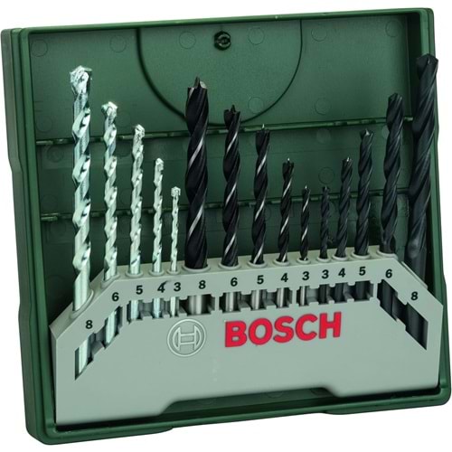 Bosch Home and Garden X-Line Mini 15 Parça Matkap Ucu Seti 2607019675
