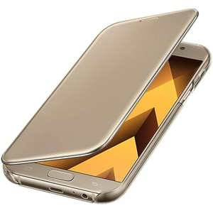 Samsung Galaxy A7 2017 Clear View Cover Akıllı Kılıf, Gold EF-ZA720CFEGWW