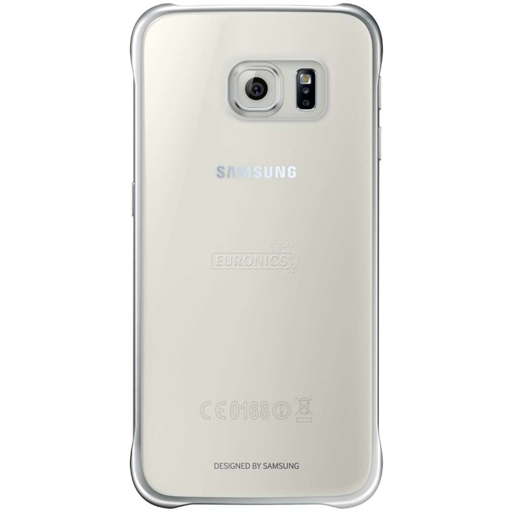 Samsung Galaxy S6 Clear Cover Orijinal Şeffaf Kılıf, Gümüş EF-QG920BSEGWW