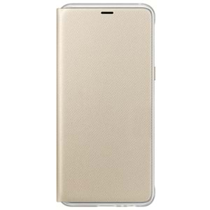 Samsung Galaxy A8 2018 (A530) Neon Flip Wallet Kapaklı Kılıf, Gold EF-FA530PFEGWW