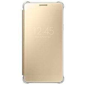 Samsung Galaxy A5 2016 Clear View Cover Akıllı Kılıf, Gold EF-ZA510CFEGWW