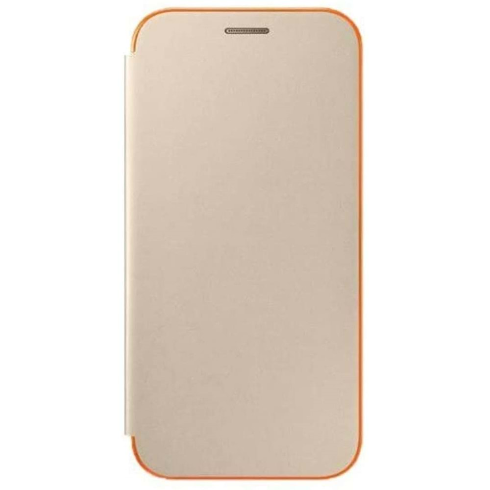 Samsung Galaxy A7 2017 Neon Flip Wallet Kapaklı Kılıf, Gold EF-FA720PFEGWW