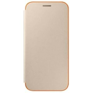 Samsung Galaxy A7 2017 Neon Flip Wallet Kapaklı Kılıf, Gold EF-FA720PFEGWW