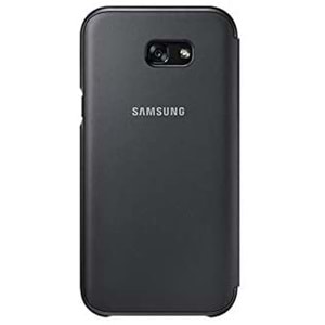 Samsung Galaxy A7 2017 Neon Flip Wallet Kapaklı Kılıf, Siyah EF-FA720PBEGWW